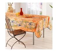 Mantel Provenzal rectangular glicina, 100% poliéster, 150 x 240 cm, naranja)