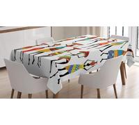 Mantel Rectangular 90x200 cm Mujeres Africanas Cultura Africana, Tela de Poliéster Antimanchas y Lavable, Protector de Mesa para 4-6 Personas, Uso Cocina Salón Interior y Exterior 3731v