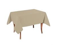 Mantel rectangular antimanchas a mano efecto lino de poliéster 100% 135x360