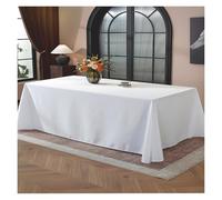 Mantel rectangular blanco lavable a máquina, ideal para conferencias, bufés, eventos y banquetes, ajuste perfecto para mesas de par (200 x 450 cm)