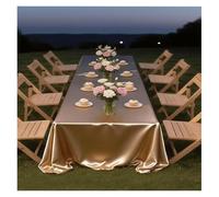 Mantel Rectangular Color ChampáN, DecoracióN para Mesas De Banquetes De Boda, Tejido Suave Y Delicado, Lavable A MáQuina(200x450cm)