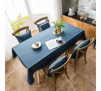 Mantel rectangular de 80 x 320 cm, mezcla de algodón y lino, lavable, impermeable, resistente a las manchas, color sólido, perfecto para decoración de comedor y cocina