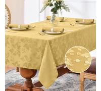 Mantel rectangular de jacquard navide o Romanstile - Mantel decorativo impermeable con estampado floral de damasco - Tela resistente para cenas,