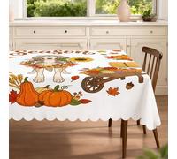 Mantel rectangular de perro Saluki de otoño de 60 x 80 pulgadas, patrón de cosecha de granja de otoño, lavable, decoración de fiesta de espantapájaros para el hogar, cocina, banquete, picnic, camping