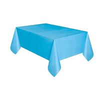 Mantel Rectangular de plástico sólido Azul Polvo (137 cm x 274 cm), 1 Unidad, Elegante y Duradero para Fiestas, Eventos y Uso doméstico