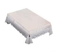 Mantel rectangular de PVC transparente con borde de encaje, protector de mantel de vinilo impermeable para comedor interior y exterior, fácil de limpiar y (blanco B)