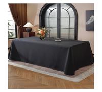 Mantel Rectangular para Conferencias, Mantel para Mesas De Bufé, Tejido Duradero Lavable A MáQuina, Ideal para Mesas De Bufé, Reuniones Festivas(Black,160x450cm)