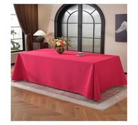 Mantel Rectangular para Conferencias, Mantel para Mesas De Bufé, Tejido Duradero Lavable A MáQuina, Ideal para Mesas De Bufé, Reuniones Festivas(Red,200x450cm)
