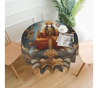 Mantel redondo de Dios femenino, 152,4 cm, manteles para interiores y exteriores para fiestas de cocina.