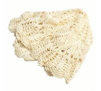 Mantel redondo de encaje decorativo hecho a mano para mejorar las experiencias gastronómicas (beige, 65-70 cm)