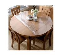 Mantel redondo de PVC 1,0 mm, transparente, protector mesa, suave, vidrio, a prueba humedad Protector Mesa Transparente(Transparent,60CM)