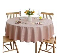 Mantel redondo de PVC, impermeable, resistente a las manchas, resistente a los arañazos, 240 cm de diámetro, ideal para cenar en casa y eventos
