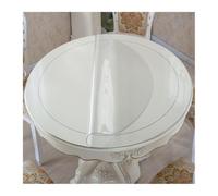 Mantel redondo de PVC impermeable, tela suave y cristal, for el hogar, la cocina comedor, 1 mm Protector Mesa Transparente(Transparent,110cm round)