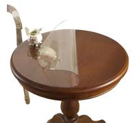 Mantel redondo transparente de 1,5 mm PVC, impermeable, resistente al aceite, for mesa cocina y comedor, suave esmerilado Protector Mesa Transparente