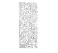 Mantel temático para colorear para fiestas infantiles con ilustraciones de animales y aprendizaje integrado basado en rompecabezas