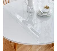 Mantel transparente impermeable de 56 cm, reutilizable, protector de mesa de vinilo personalizable para mesas de comedor de madera, duradero, 1 mm de grosor