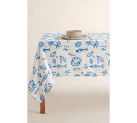 Mantel water repellent estampado 140 x 240 cm CRUDO/MARINO M