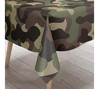 Manteles de Mesa 3D Impresión Mantel, Morbuy Rectangular Impermeable Antimanchas Lavable Prueba de Polvo Poliéster Manteles para Cocina Comedor Decoración del Hogar (Camuflaje Verde,100x140cm)
