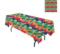 Manteles impermeables, diseño moderno de flores y ramas con patrones de luz pura y sencillos, estilo bohemio, decoración para el hogar, color gris y blanco, color14, W54 x L72 Inch, 1, 16.32