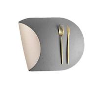 Manteles Individuales 1/4 unids/Lote manteles Individuales de Cuero Doble Cara decoración hogareña Cocina Mesa Gran tamaño y Accesorios Mantel Individual(Gray,1pcs)