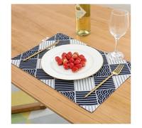 Manteles individuales con estampado de conchas japonesas, 2 unidades, 30 x 45 cmx 45 cm, resistentes a las manchas, antideslizantes, lavables y duraderos, para mesa de comedor (2 unidades C)