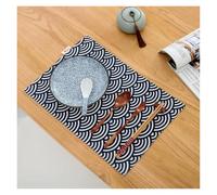 Manteles individuales con estampado de conchas japonesas, 2 unidades, 30 x 45 cmx 45 cm, resistentes a las manchas, antideslizantes, lavables y duraderos, para mesa de comedor (2 unidades B)