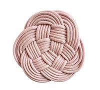 Manteles individuales de cuerda de algodón con aislamiento térmico y cuerda de algodón, manteles individuales tejidos a mano para uso en la cocina