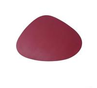 Manteles individuales de piel sintética resistentes al agua que ofrecen protección contra el calor y los arañazos, fáciles de limpiar y con forma moderna de gota de agua para cocina o comedor (rojo)
