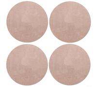 Manteles individuales impermeables de piel sintética de 33 cm, juego de 4 manteles individuales para decoración moderna y clásica de comedor (rojo claro)