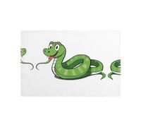 Manteles individuales para mesa de comedor, juego de 6 unidades, 30,5 x 45,7 cm, diseño con texto en inglés "AKGFFDS A happy year of the snake", para hotel, banquete familiar