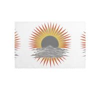 Manteles individuales para mesa de comedor, juego de 6 unidades, 30,5 x 45,7 cm, diseño de YTUOPWE Rising Sun of Mt. Imagen para hotel, banquete familiar