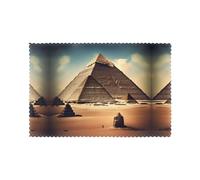 Manteles individuales para mesa de comedor, juego de 6 unidades, 30,5 x 45,7 cm, impresión AKGFFDS Dreaming of the Pyramids of Khufu para hotel, banquete familiar