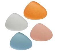 Manteles individuales redondos de 45,5 x 36,5 x 0,15 cm, resistentes al , color negro, resistentes al calor, lavables para decoración del hogar, antideslizante, lavable, para mesa de comedor