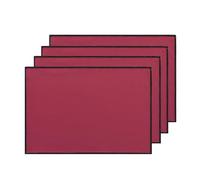 Manteles Individuales Salvamantel Mesa Comedor Tela Algodón Lavable Resistente Calor, 35x50 cm, Color Granate