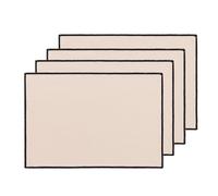 Manteles Individuales Salvamantel Mesa Comedor Tela Algodón Lavable Resistente Calor, 35x50 cm, Color Crudo