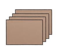 Manteles Individuales Salvamantel Mesa Comedor Tela Algodón Lavable Resistente Calor, 35x50 cm, Color Taupe