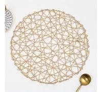 Manteles Individuales Tejidos De Cuerda De Papel Hechos A Mano Para Juego De Mesa De Comedor De 4,Manteles Redondos Antideslizantes Para Cena,Manteles De Mesa Diy,Tapete Decorativo