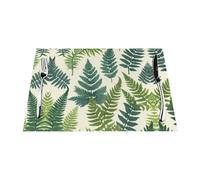 Manteles individuales tejidos, resistentes al calor, fáciles de limpiar, adecuados para fiestas al aire libre, decoración de cocina, accesorios de mesa, 12 x 18 pulgadas, estampado de enciclopedia de