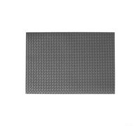 Manteles individuales y posavasos de cuero con patrón de tejido contemporáneo, impermeables, diseño antideslizante para elevar tu experiencia gastronómica (gris)