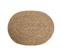 Manteles tejidos, 10-30cm Round/Elliptic Woven Placemats Natural Corn Husk/Water Hyacinth Placemats(Elliptic 40 * 30cm)