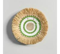 Manteles tejidos, 20-28cm Round Woven With Tassels Placemats, Natural Water Hyacinth Place mats(C7)