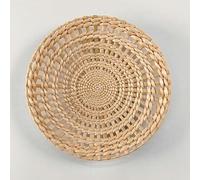 Manteles tejidos, 20-30CM Natural Hand-Woven Placemats Round Boho Rattan Placemats Water Hyacinth Placemats(A17,30cm)