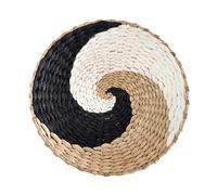 Manteles tejidos, 20-30CM Natural Hand-Woven Placemats Round Boho Rattan Placemats Water Hyacinth Placemats(B8,25cm)