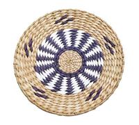 Manteles tejidos, 20-30CM Natural Hand-Woven Placemats Round Boho Rattan Placemats Water Hyacinth Placemats(A6,25cm)