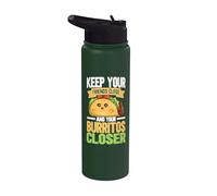 Mantén a tus Amigos cerca y tus Burritos más cerca Burrito Stainless Steel Insulated Water Bottle
