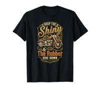 Mantén el Lado Brillante hacia Arriba y el Lado de Goma hacia Abajo - Bike Lover Camiseta
