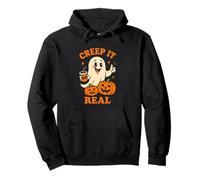 Mantén el Misterio Divertido Fantasma y Calabaza Halloween Sudadera con Capucha