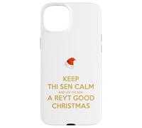 Mantén la Calma de Sen y Haz de Sen una Muy Buena Navidad Carcasa para iPhone 15 Plus