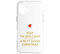 Mantén la Calma de Sen y Haz de Sen una Muy Buena Navidad Carcasa para iPhone 16 Plus