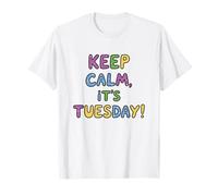 ¡Mantén la Calma, es Martes! Letras en Forma de Burbuja Camiseta